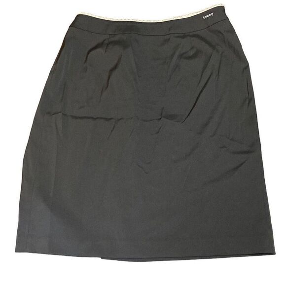 Y2K Tommy Hilfiger Wrap Skirt Snap Front Off Center Black Size 9 VTG 1999 - Picture 5 of 9
